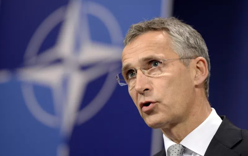 NATO Secretary General Jens Stoltenberg addresses a press conference at the NATO headquarters in Brussels, on October 6, 2015, ahead of a meeting of the alliance's defence ministers later this week. NATO Secretary General Jens Stoltenberg said Tuesday that Russian violations of Turkish airspace were "not an accident" after Turkey complained of two incursions by Moscow's jets. NATO defence ministers meet in Brussels on October 8 to review progress on boosting the alliance's rapid response force, largely drawn up in response to the Ukraine crisis. AFP PHOTO / THIERRY CHARLIER