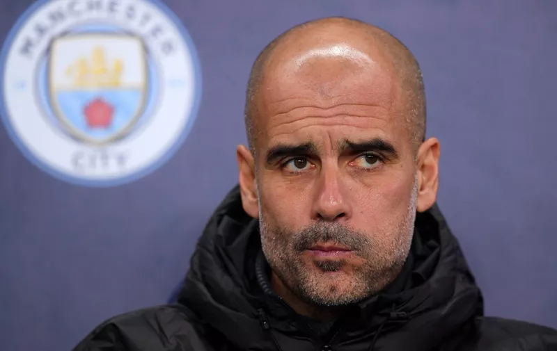 MANCHESTER, ENGLAND - NOVEMBER 26: Pep Guardiola, Manager of Manchester City looks on prior to the UEFA Champions League group C match between Manchester City and Shakhtar Donetsk at Etihad Stadium on November 26, 2019 in Manchester, United Kingdom. (Photo by Laurence Griffiths/Getty Images)