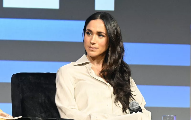 AUSTIN, TEXAS - MARCH 08: Meghan, Duchess of Sussex speaks onstage during the Breaking Barriers, Shaping Narratives: How Women Lead On and Off the Screen panel during the 2024 SXSW Conference and Festival at Austin Convention Center on March 08, 2024 in Austin, Texas.   Astrida Valigorsky/Getty Images/AFP (Photo by Astrida Valigorsky / GETTY IMAGES NORTH AMERICA / Getty Images via AFP)