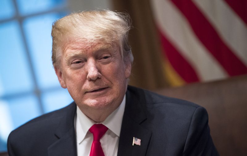 President Donald Trump speaks to the media as he meets with a group of Republican lawmakers on the U.S. Reciprocal Trade Act, at the White House in Washington, D.C. on January 24, 2019. Trump said the bill would place the same tariffs on countries that they charge the U.S. Photo by /UPI, Image: 410121032, License: Rights-managed, Restrictions: , Model Release: no, Credit line: Profimedia, UPI