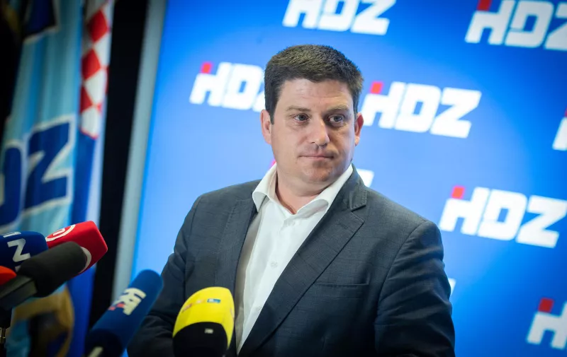 13.7.2023., Zagreb - Oleg Butkovic dao je izjavu za medije nakon sjednice sireg Predsjednistva HDZ-a. Photo: Neva Zganec/PIXSELL