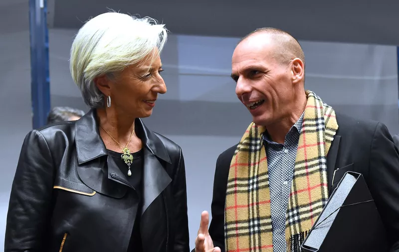 Greek Finance Minister Yanis Varoufakis (R) speaks with International Monetary Fund (IMF) Director Christine Lagarde during an emergency Eurogroup finance ministers meeting at the European Council in Brussels on February 11, 2015. Proposals by the new government in Athens to renegotiate the terms of its massive international bailout are scheduled to be discussed by eurozone [&hellip;]