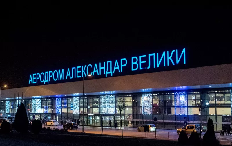 A general view taken on January 19, 2018 shows the 'Alexander the Great' Airport (Aerodrom Aleksandar Veliki) in Skopje. When Macedonia declared independence in 1991, the new country chose a name that evoked the past glories of its most famous claimed son, Alexander the Great. But nearly three decades on, the decision to use the name of the ancient kingdom ruled by a general who once conquered half of known civilisation is hampering the fledgling nation's place in the modern world. (Photo by Robert ATANASOVSKI / AFP)