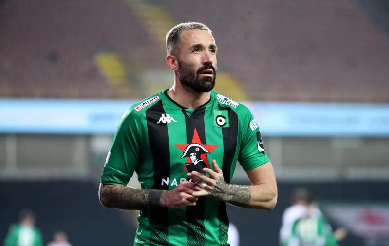 BRUGGE, BELGIUM - JANUARY 28: Jeremy Taravel of Cercle looks dejected during the Jupiler Pro League match day 22 between Cercle Brugge and Club Brugge on January 28, 2021 in Brugge, Belgium. Photo by Vincent Van Doornick/Isosport PUBLICATIONxNOTxINxNED x10615582x Copyright: