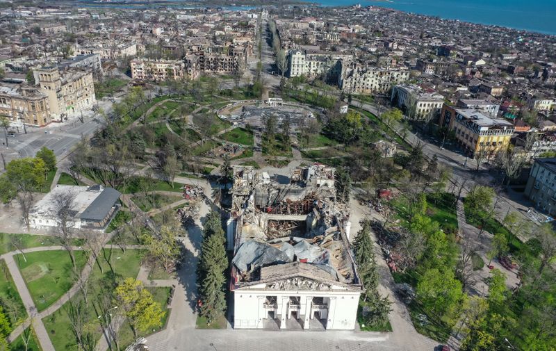 8176746 26.04.2022 A picture shows a destroyed Dramatic theater in Mariupol, Donetsk People's Republic.,Image: 686420954, License: Rights-managed, Restrictions: Editors' note: THIS IMAGE IS PROVIDED BY RUSSIAN STATE-OWNED AGENCY SPUTNIK., Model Release: no, Credit line: Profimedia