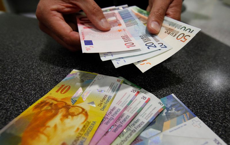 A illustration picture shows a Swiss Post clerk as he exchanges Swiss francs into Euros at a counter in a Swiss Post office in Bern August 8, 2011. A shock cut in interest rates to near zero last week failed to halt gains in the Swiss franc and the Swiss National Bank now has to [&hellip;]