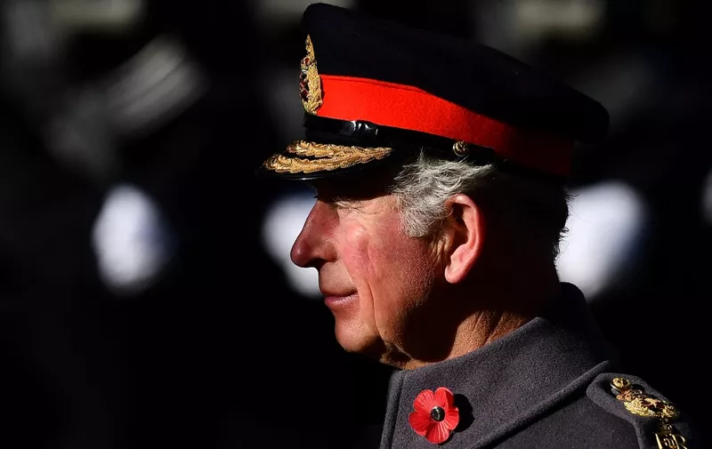 (FILES) In this file photo taken on November 11, 2018 Britain's Prince Charles, Prince of Wales attends the Remembrance Sunday ceremony on Whitehall in central London. - Charles has spent virtually his entire life waiting to succeed his mother, Queen Elizabeth II, even as he took on more of her duties and responsibilities as she aged. But the late monarch's eldest son, 73, made the most of his record-breaking time as the longest-serving heir to the throne by forging his own path. (Photo by Ben STANSALL / AFP)