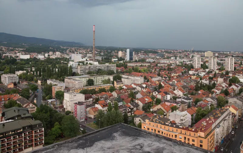 25.06.2017., Zagreb -  Panoramski pogled na grad s krova nebodera u Ozaljskoj ulici."nPhoto: Davor Puklavec/PIXSELL