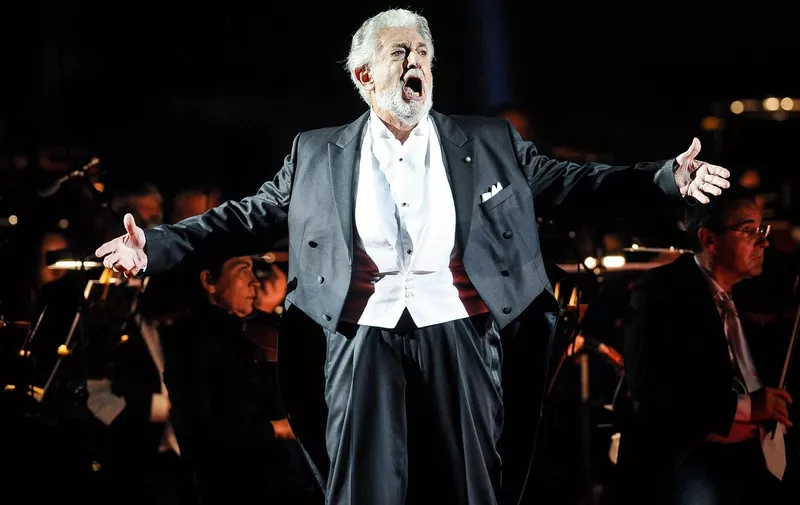 Verona, ITALY  - The baritone Placido Domingo on the stage of the Verona Arena for the gala evening "Placido Domingo for the Arena". The baritone sang a series of arias from the operas of Giuseppe Verdi and Umberto Giordano. In the photo The orchestra conducted by Jordi Bernacer.

BACKGRID UK 28 AUGUST 2020,Image: 555417779, License: Rights-managed, Restrictions: RIGHTS: WORLDWIDE EXCEPT IN AUSTRALIA, CANADA, ITALY, NEW ZEALAND, UNITED STATES, Model Release: no, Pictured: Concert by Placido Domingo on the stage of the Verona Arena