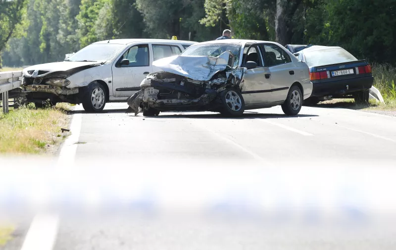 30.06.2021., Prelog/Donja Dubrava- U sudaru tri osobna automobila smrtno je stradala jedna osoba.
Photo: Vjeran Zganec Rogulja/PIXSELL