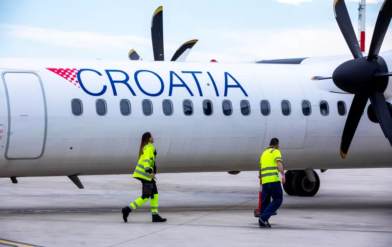 05.05.2021., Kastel Stafilic - Croatia Airlines obiljezio tridesetu obljetnicu prvog komercijalnog leta koji je 5. svibnja 1991. godine obavljen na liniji Zagreb-Split.rPhoto: Miroslav Lelas/PIXSELL