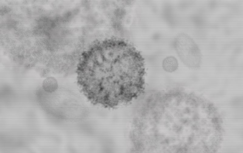 Advance head up display of electron microscope scanning airborne virus outbreak showing the anatomy of the virus in close up details