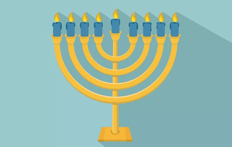 Happy Hanukkah. Hanukkah Menorah icon