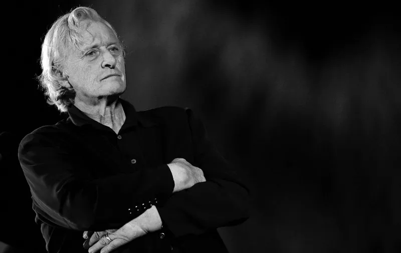 LOCARNO, SWITZERLAND - AUGUST 16:  (EDITOR NOTES this image has been processed in black and white version) Rutger Hauer attends the Palmares Photocall during 67th Locarno Film Festival August 16, 2014 in Locarno, Switzerland.  (Photo by Pier Marco Tacca/Getty Images)
