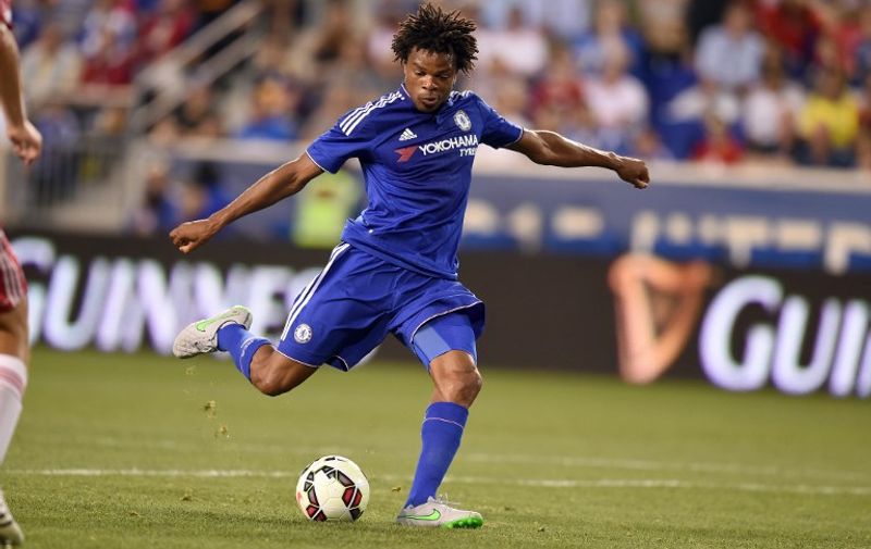 Chelsea's forward Loic Remy kicks the ball to score against the New York Red Bulls during their International Champions Cup match at the Red Bull Arena in Harrison, New Jersey, on July 22, 2015. AFP PHOTO/JEWEL SAMAD / AFP / JEWEL SAMAD