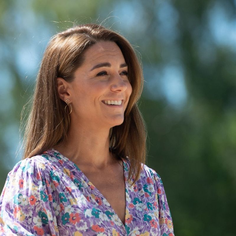Britain's Catherine, Duchess of Cambridge, visits The Nook in the village of Framlingham Earl, south of Norwich, eastern England on June 25, 2020, which is one of the three East Anglia Children's Hospices (EACH). - The Duchess is the Royal Patron of the charity which offers care and support for children and young people with life-threatening conditions and their families across Cambridgeshire, Essex, Norfolk and Suffolk. The Duchess of Cambridge on June 25 joined families from East Anglias Childrens Hospices (EACH) to plant a garden using plants purchased during her June 18 visit to Fakenham garden centre. (Photo by Joe Giddens / POOL / AFP)