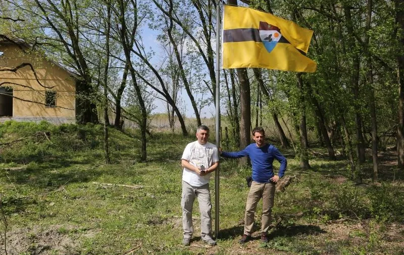 15.04.2015., Zmajevac - Ceh sam proglasio  epubliku Liberland na prostoru izmedju Hrvatske i Srbije u blizini Dunava na kojem je postavio i zastavu. 
Photo: Marko Mrkonjic/PIXSELL