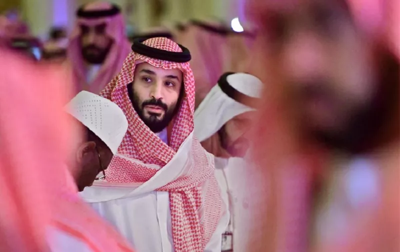 Saudi Crown Prince Mohammed bin Salman arrives at the Future Investment Initiative FII conference in the Saudi capital Riyadh on October 24, 2018. - The summit, nicknamed "Davos in the desert", has been overshadowed by growing global outrage over the murder of a Saudi journalist inside the kingdom's consulate in Istanbul. (Photo by GIUSEPPE CACACE / AFP)