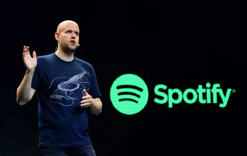 Daniel Ek, CEO of Spotify, speaks to reporters at a news conference on May 20, 2015 in New York. Streaming leader Spotify on Wednesday announced an entry into video and original content, hoping to expand its reach beyond music. Spotify, by far the largest company in the booming streaming industry, said it was updating its platform to support videos and would offer news and other non-music content provided by major media companies. AFP PHOTO/DON EMMERT / AFP PHOTO / DON EMMERT
