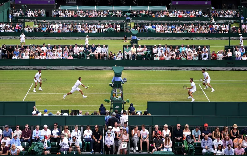 LONDON, ENGLAND &#8211; JULY 08: A general view of court 15 in the Men&#8217;s Doubles Third Round match between Ivan Dodig of Croatia, partner of Filip Polasek of Slovakia and Nikola Mektic of Croatia, partner of Franko Skugor of Croatia during Day Seven of The Championships &#8211; Wimbledon 2019 at All England Lawn Tennis and [&hellip;]