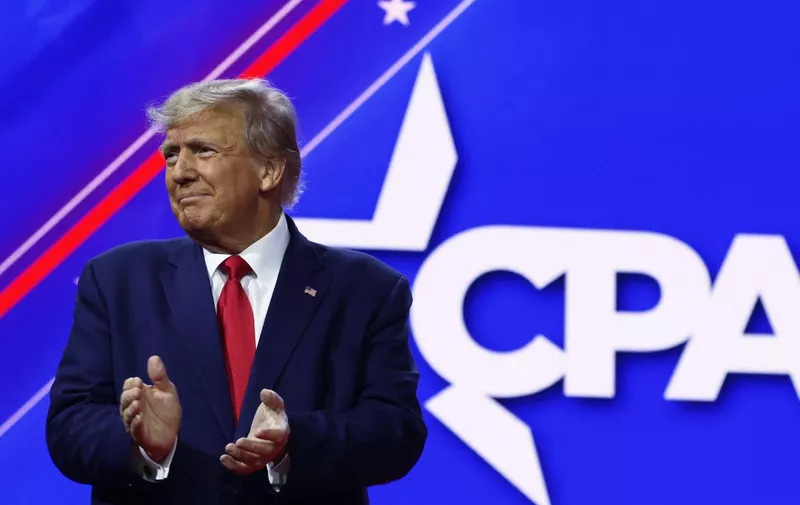 NATIONAL HARBOR, MARYLAND - MARCH 04: Former U.S. President Donald Trump arrives to address the annual Conservative Political Action Conference (CPAC) at Gaylord National Resort &amp; Convention Center on March 4, 2023 in National Harbor, Maryland. Conservatives gathered at the four-day annual conference to discuss the Republican agenda.   Alex Wong/Getty Images/AFP (Photo by ALEX WONG / GETTY IMAGES NORTH AMERICA / Getty Images via AFP)