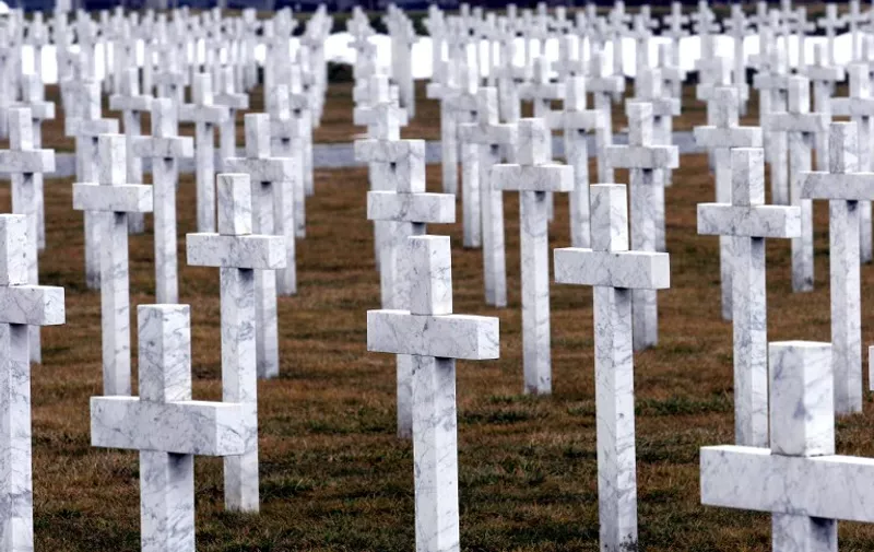 Picture dated 18 March 2006 of the memorial cemetery of the victims of the 1991 siege of the Croatian town of Vukovar by Serb forces during which some 1,600 civilians and soldiers were killed. AFP PHOTO STRINGER