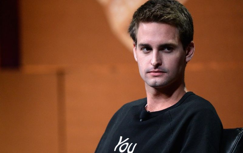 SAN FRANCISCO, CA - OCTOBER 08: Snapchat CEO Evan Spiegel speaks onstage during "Disrupting Information and Communication" at the Vanity Fair New Establishment Summit at Yerba Buena Center for the Arts on October 8, 2014 in San Francisco, California.   Michael Kovac/Getty Images for Vanity Fair/AFP