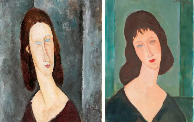 Modiglianijeva slika iz 1917. lijevo i kopija koju je napravio Elmyr de Hory, 1975. desno