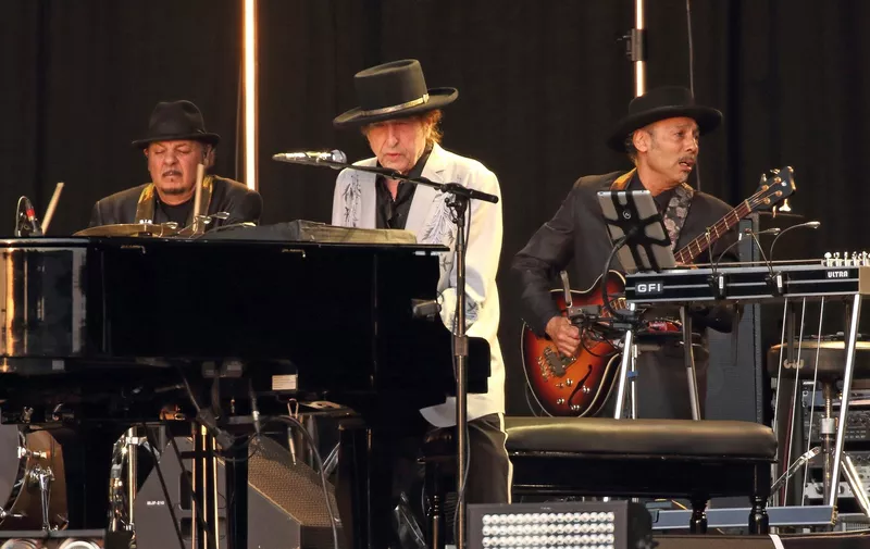 Bob Dylan performs at AEG presents Bob Dylan and Neil Young at Hyde Park,London on 12th July 2019,Image: 458137564, License: Rights-managed, Restrictions: WORLD RIGHTS, Model Release: no