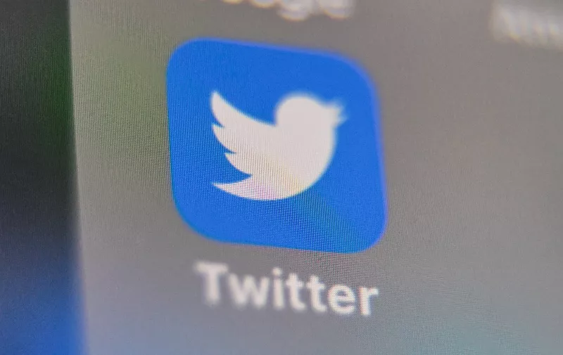 A picture taken on September 4, 2019 shows the logo of the US social networking website Twitter, displayed on a smart-phone screen, in Lille, northern France. (Photo by Denis Charlet / AFP)