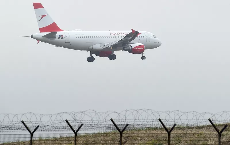 Airbus A319 Austrian Airlines. Airplanes to Leonardo da Vinci airport. Fiumicino, Rome (Italy), May 25th, 2021,Image: 612731790, License: Rights-managed, Restrictions: * Italy Rights OUT *, Model Release: no, Credit line: Profimedia