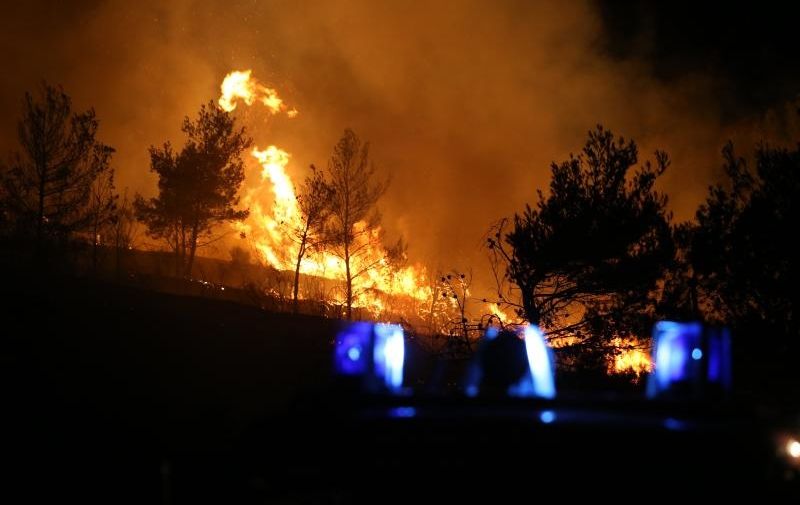 24.07.2017., Gornje Rupotine - Vatrogasci u akciji gasenja pozara kod Gornjeg Rupotina nedaleko od Klisa.