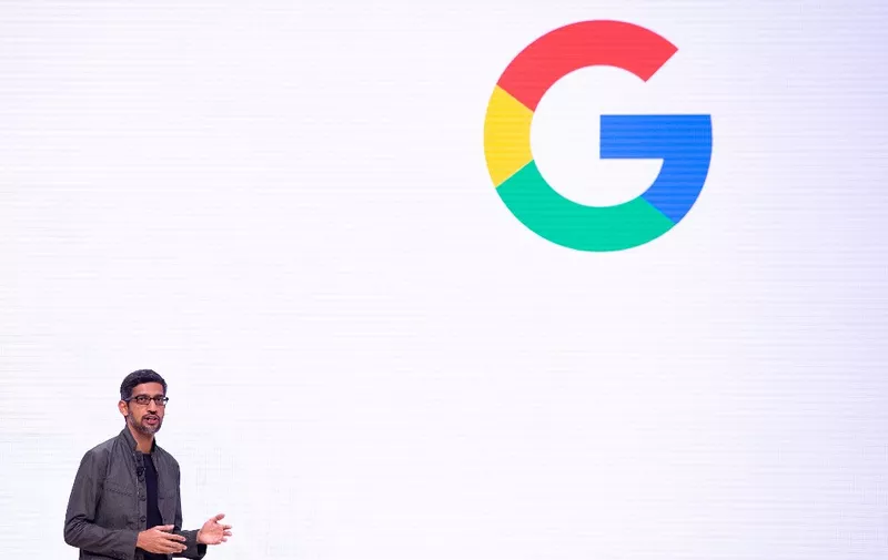 Google CEO Sundar Pichai speaks on-stage during the annual Game Developers Conference at Moscone Center in San Francisco, California on March 19, 2019. - Google set out to disrupt the world of video games with a Stadia platform aimed at putting its massive data center power in game maker's hands and letting people play blockbuster titles from any device they wish. (Photo by Josh Edelson / AFP)