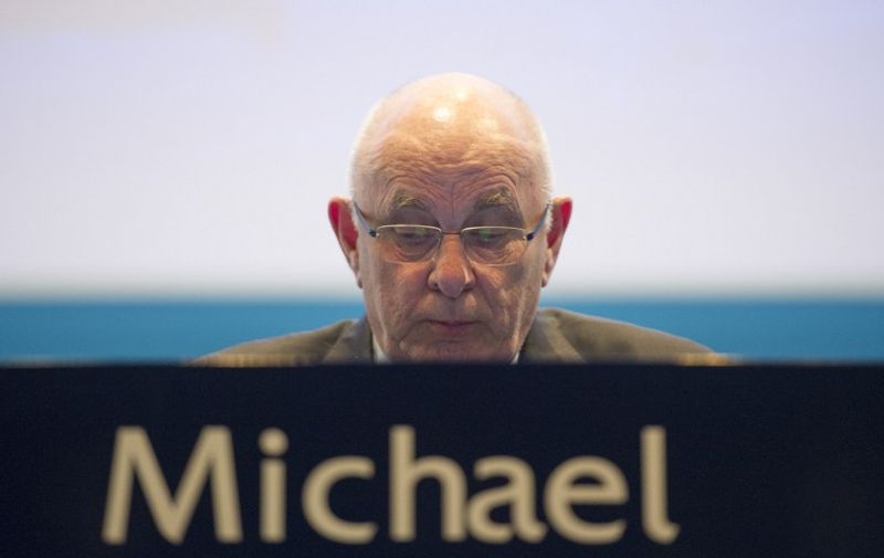 UEFA Committee member Michael van Praag attends the Ordinary UEFA Congress in Vienna, Austria on March 24, 2015. The annual congress of European football's governing body is expected to focus on elections for UEFA Presidency, UEFA Executive Committee and FIFA Executive Committee. AFP PHOTO / JOE KLAMAR