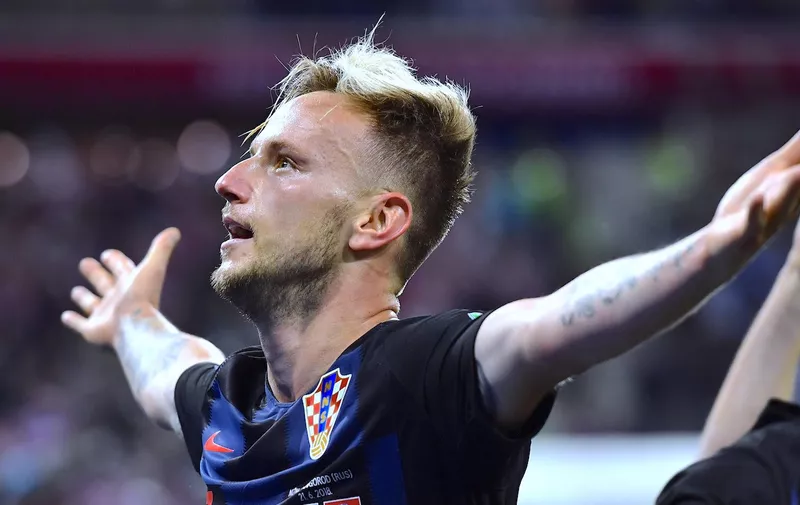 (180621) -- NIZHNY NOVGOROD, June 21, 2018 () -- Ivan Rakitic of Croatia celebrates his scoring during the 2018 FIFA World Cup Group D match between Argentina and Croatia in Nizhny Novgorod, Russia, June 21, 2018. Croatia won 3-0., Image: 375651404, License: Rights-managed, Restrictions: WORLD RIGHTS excluding China - Fee Payable Upon Reproduction - For queries contact Avalon.red - sales@avalon.red London: +44 (0) 20 7421 6000 Los Angeles: +1 (310) 822 0419 Berlin: +49 (0) 30 76 212 251 Madrid: +34 91 533 4289, Model Release: no, Credit line: Profimedia, Uppa sports