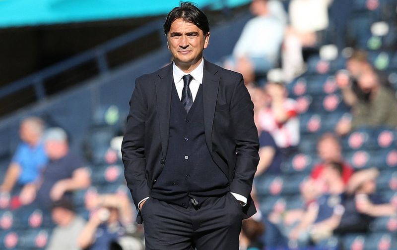 Croatia's coach Zlatko Dalic looks on during the UEFA EURO 2020 Group D football match between Croatia and Czech Republic at Hampden Park in Glasgow on June 18, 2021. (Photo by Robert Perry / POOL / AFP)