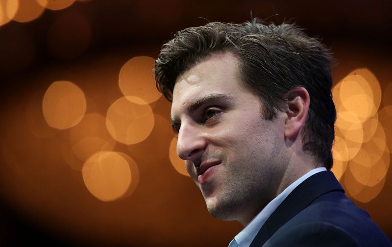 SAN FRANCISCO, CA - NOVEMBER 04: Airbnb co-founder and CEO Brian Chesky speaks during the Fortune Global Forum on November 4, 2015 in San Francisco, California. Business leaders are attending the Fortune Global Forum that runs through November 4.   Justin Sullivan,Image: 264947312, License: Rights-managed, Restrictions: , Model Release: no