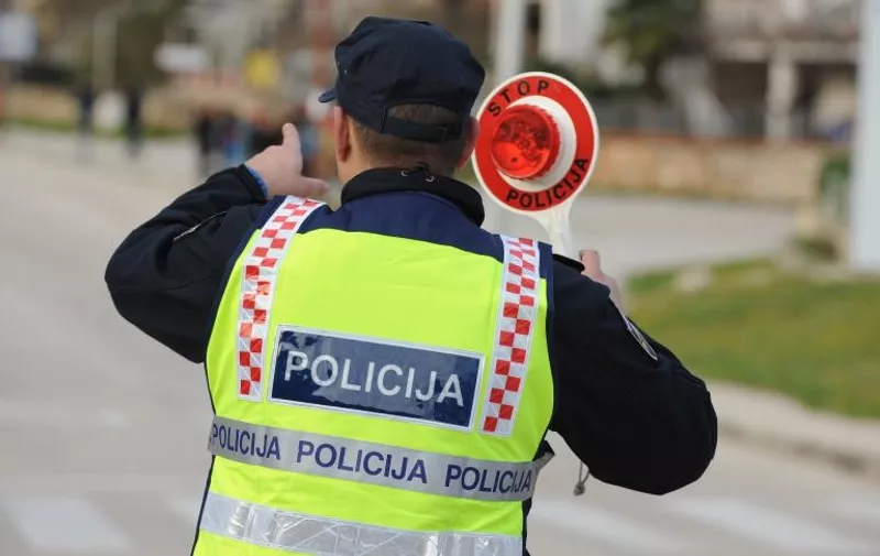 24.02.2014., Sibenik - Kontrola prometa policijskih sluzbenika PU Sibensko-kninske. 
Photo: Hrvoje Jelavic/PIXSELL