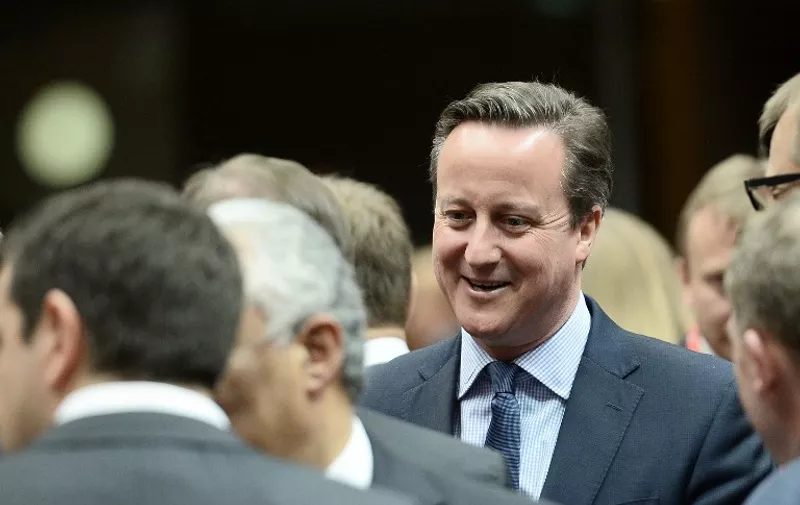 Britain's Prime Minister David Cameron attends an EU summit meeting, at the European Union council in Brussels, on February 18, 2016.  
EU leaders head into a make-or-break summit sharply divided over difficult compromises needed to avoid Britain becoming the first country to crash out of the bloc.  / AFP / STEPHANE DE SAKUTIN