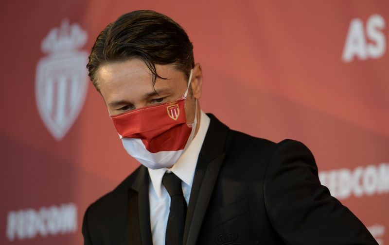 Newly appointed coach of French L1 football club, Croatia's Niko Kovac arrives to give a press conference during his official presentation, on July 21, 2020 in Monaco. (Photo by YANN COATSALIOU / AFP)