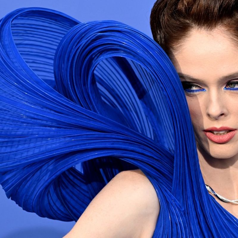 Canadian model Coco Rocha arrives to attend the annual amfAR Cinema Against AIDS Cannes Gala at the Hotel du Cap-Eden-Roc in Cap d'Antibes, southern France, on the sidelines of the 76th Cannes Film Festival, on May 25, 2023. (Photo by Stefano Rellandini / AFP)
