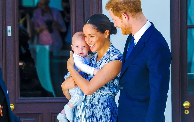 Prince Harry and Meghan Duchess of Sussex, holding their son Archie Harrison Mountbatten-Windsor, at the Desmond &amp; Leah Tutu Legacy Foundation in Cape Town, South Africa

Prince Harry and Meghan Duchess of Sussex visit to Africa - 25 Sep 2019, Image: 473189987, License: Rights-managed, Restrictions: , Model Release: no, Credit line: REX / Shutterstock Editorial / Profimedia