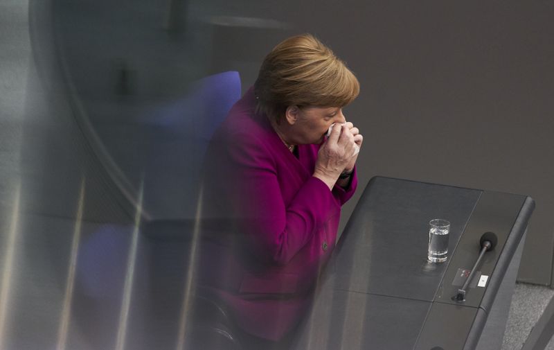 Angela Merkel (CDU)
Government statement by the Chancellor on the EU summit, Berlin, Germany - 23 Apr 2020, Image: 514744758, License: Rights-managed, Restrictions: , Model Release: no, Credit line: Action Press / Shutterstock Editorial / Profimedia