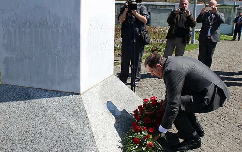 President of the Republika Srpska (the Bosnian Serb entity) Milorad Dodik lays flowers at the memorial cemetery in Potocari, near Srebrenica, on April 16, 2015. Dodik, who has often downplayed the seriousness of the genocide of Bosnian Muslims in Srebrenica, visited the memorial and placed flowers near a monument in the cemetery where thousands of [&hellip;]