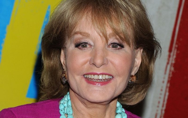 Barbara Walters attends the "Evita" opening night new star cast at the Marquis Theatre on April 5, 2012 in New York City.   Jason Kempin/Getty Images/AFP (Photo by GETTY IMAGES NORTH AMERICA / Getty Images via AFP)