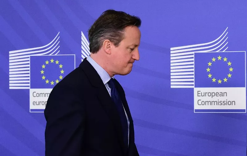 British Prime Minister David Cameron arrives for a meeting with the European Commission president at the European Commission in Brussels, on January 29, 2016.

Prime Minister David Cameron on January 29  said mooted EU reform proposals in response to Britain's demands were "not yet strong enough", ahead of a meeting with the European Commission's president.
 / AFP / EMMANUEL DUNAND
