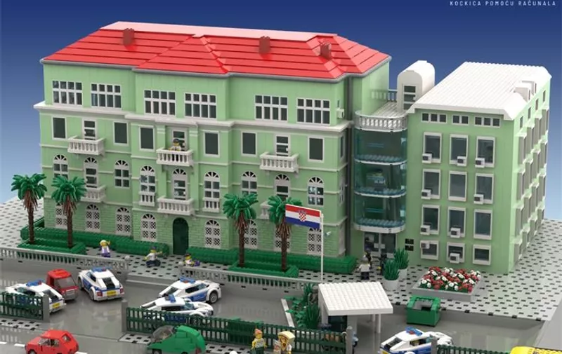 Zgrada dubrovačke policije od lego kockica