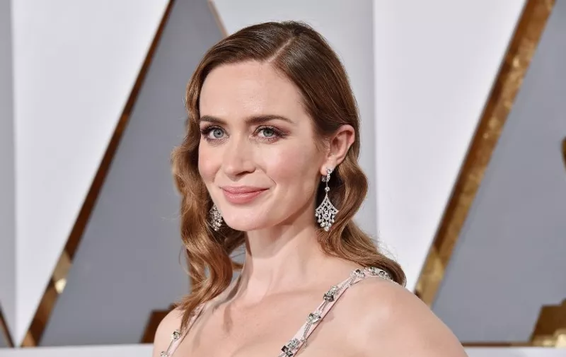 HOLLYWOOD, CA - FEBRUARY 28: Actress Emily Blunt attends the 88th Annual Academy Awards at Hollywood &amp; Highland Center on February 28, 2016 in Hollywood, California.   Kevork Djansezian/Getty Images/AFP
