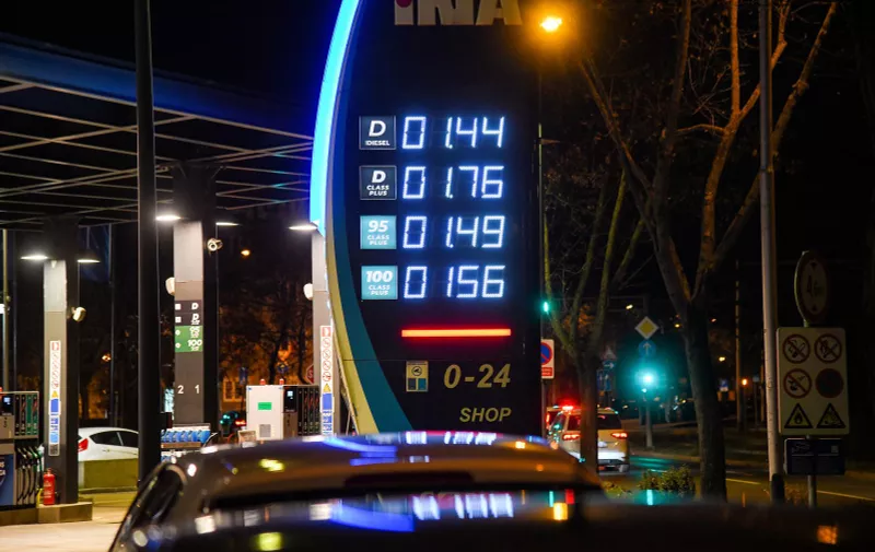 01.01.2023.., Zagreb - Cijene goriva istaknute u eurima.  Photo: Josip Regovic/PIXSELL