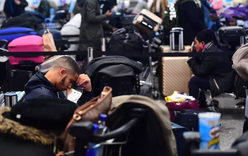 Passengers stranded at Gatwick airport which has been closed after drones were spotted over the airfield last night and this morning., Image: 403673520, License: Rights-managed, Restrictions: , Model Release: no, Credit line: Profimedia, Press Association